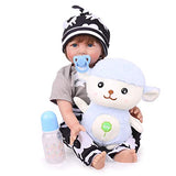 CHAREX Realistic Reborn Baby Dolls, 22 inch Weighted Reborn Baby Boy - Shaun Sheep Gift Set for Children Age 3+