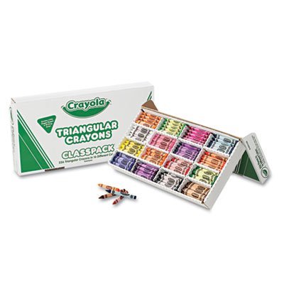 Classpack Triangular Crayons, 16 Colors, 256/BX, Sold as 256 Each