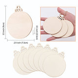 Aytai 50pcs Round Wood Slices with Twines, DIY Crafts Unfinished Wooden Christmas Ornaments,