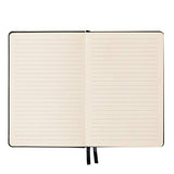Anecdote Lined Journal Notebook. Hard Cover, Ruled, Thick 100 gsm Paper, A5 size: 8.3 inches x 5.4 inches. Use for School, Office, Home or Business. (Black)