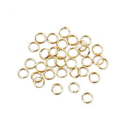 6mm Brass Double Ring - Gold (30 pieces/package)