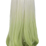 Doll Wigs Heat Resistant Wire Long Deep Curly White Green Color Hair Wig for 1/3 BJD/SD Dolls