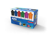 EXPO Low Odor Dry Erase Markers, Chisel Tip, Assorted Colors, Box of 12
