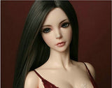 Kuafu 9-10 Inch (22-24cm) 1/3 BJD/SD Doll Wig Beautiful Long Straight Hair Wigs Black