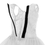 CUTICATE 1/3 Dolls Lace Tulle Sleeveless Princess Doll Dress, for BJD Doll Wedding Party Outfits, 60cm Girl Doll Formal Dress - White