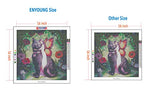 Diamond Painting Kits for Adults - 5D Diamond Painting Kit Full Drill, Fairy with Black Cat Diamond Art Kits for Home Wall Decor(16x16inch)