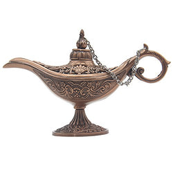 AVESON Classic Vintage Hollow Magic Genie Light Costume Lamp Home Table Decoration & Gift, Small (4.7"x1.7"x2.9"), Copper