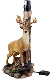 Ebros Gift Wildlife Nature 12 Point Whitetail Deer Buck Desktop Table Lamp With Nature Printed