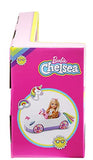 Barbie Club Chelsea Doll (6-inch Blonde) with Open-Top Rainbow Unicorn-Themed Car, Pet Puppy, Sticker Sheet & Accessories, Gift for 3 to 7 Year Olds