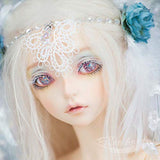 White Elf BJD 1/3 SD Jointed Dolls Toy Makeup with Headdress Imported Resin Materials Handmade for Surprise Doll Birthday Gift