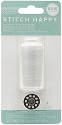 American Crafts We R Memory Keepers Stitch Happy 2 Piece Sewing Thread, White