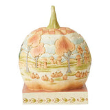 Enesco Jim Shore Heartwood Creek Autumn Pumpkin with Scene Figurine, 7.3 Inch, Multicolor,6004322