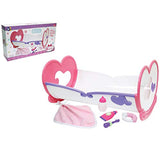 JC Toys Deluxe Rocking Doll Crib and Accessories Perfect for Small and Large Dolls up to 16".
