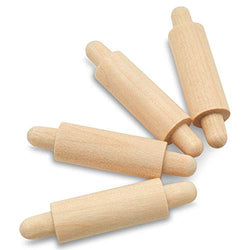 Wooden Mini Rolling Pin, 1-5/8 inches, Pack of 25, Perfect for Scrapbook Projects, Miniatures, Doll Houses and Crafts, by Woodpeckers
