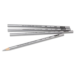 Thick Lead Art Pencil, Silver Lead/barrel, Dozen