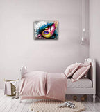 Abstract Canvas Art Wall Decor Sexy Girl Lips Pop Art Canvas Prints Modern Canvas Art Wall Paintings For Living Room Bedroom Office Home Decoration