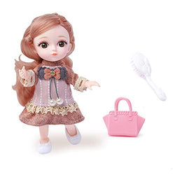 Zenny 6 Inch BJD Dolls 12 Ball Jointed Doll DIY Toys, with Full Set Clothes Shoes Wig Handbag Comb Makeup, Best Gift for Girls (Sweet Princess)