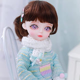 BJD Doll 1/6 Sweet Girl SD Dolls 27.5cm Ball Jointed Doll Full Set 100% Handmade DIY Toys, with Clothes Shoes Wig Makeup, for Gift Collection