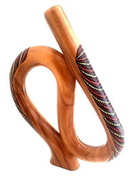 S-Shaped Didgeridoo SOLID MAHOGANY Wood Didgeridoo Percussion Instrument - PROFESSIONAL SOUND/QUALITY - JIVE BRAND (S-Shape)