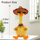 Lopbraa Singing Cactus Toy Dancing Cactus Plush Funny Cactus Dolls for Home Decoration Cactus with 120 English Songs Interesting Children's Toys (Yellow Duck)