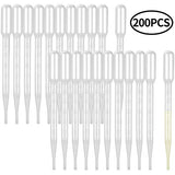200pcs Plastic Transfer Pipettes 3ml Disposable Dropper for Laboratory Daily Use