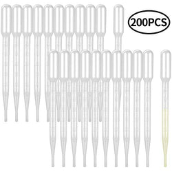 200pcs Plastic Transfer Pipettes 3ml Disposable Dropper for Laboratory Daily Use