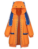 Japanese Anime Kakegurui Long Eare Rabbit Coat Hoodie Jacket Outfit for Yomoduki Runa Uniform Cosplay Costume(Orange L)