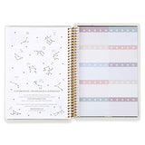 A5 Spiral Bound Lined Notebook - Special Edition. Hello Kitty Zodiac Laminate Metallic Cover. 160 Lined Pages of 80 Lb. Mohawk Paper. Sticker Sheet Included by Erin Condren.