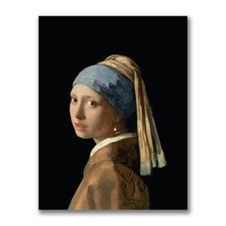 Girl With A Pearl Earring by Jan Vermeer, 18x24-Inch Canvas Wall Art