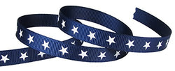 Ribbon for Crafts-HipGirl 3/8" Patriotic Star Grosgrain Fabric Ribbon for Gift Package Wrapping,