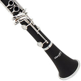 Mendini by Cecilio B Flat Beginner Student Clarinet with 2 Barrels, Case, Stand, Pocketbook, Mouthpiece, 10 Reeds, Mouthpiece Brush, Mouthpiece Cushion, Thumb Rest Cushion, and 1-Year Warranty
