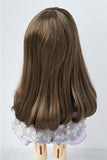 Wigs Only JD319 6-7inch 16-18CM 1/6 YOSD Wigs Synthetic Mohair Long Slight Curly BJD Hair (Medium Brown)