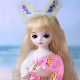 XYZLEO BJD Doll 1/6 SD Dolls 10.23 Inch 15 Ball Jointed Doll DIY Toys with Full Set Clothes Shoes Wig Makeup Best Gift for Christmas - Layna,Normal Skin,Black Eyeballs