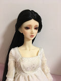 BJD Doll Wig 9-10inch(21-24cm): 1/3 BJD SD, Fur Wig Dollfie / Black Extra Long Straight Hair