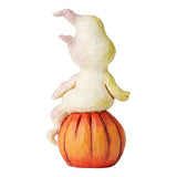 Enesco Jim Shore Heartwood Creek Halloween Ghost and Pumpkin Miniature Figurine, 3.94 Inch, Multicolor