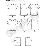Simplicity 8061 Women's Shirt Assortment Sewing Patterns, Sizes 8-16