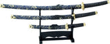 BladesUSA Jl-021Bl4 Katana Samurai Sword Set, 3-Piece with Scabbard and Display Stand, 40-Inch