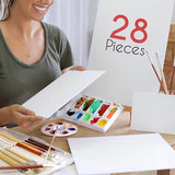 Zenacolor - Set of 28 Canvas Boards for Painting Art - Multisize Canvas for Acrylic Painting - Painting, Drawing & Art Supplies, Canvases for Painting- 100% Acid-Free Painting Supplies White Board.