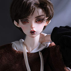 ZDD BJD Doll 1/3 Ball Mechanical Jointed Doll with Full Set of Clothes Coat Shoes Hair Socks Pants Accessories, Height 26In for Boy's and Girl Toy