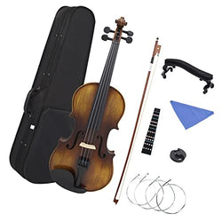 Student Violin Antique Matte Violin 4/4 Acoustic Wooden Fiddle Stringed Instrument with Accessories Set (Color : 4-4)