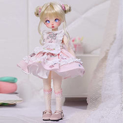 Y&D Limited Edition 1/6 BJD Doll, Anime Fairy SD Doll 11.4 Inch Ball Jointed Doll with Full Set Clothes Wig Eyes Makeup Socsk Shoes Headband, Best Gift for Christmas New Year's