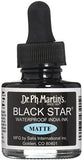 Dr. Ph. Martin's Black Star India Ink, 1.0 oz, Black (Matte)