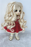 JD340 8-9inch SD Long Wave Synthetic Mohair Doll Wigs 21-23cm Italy Curly BJD Hair (Blond, 5-6inch)