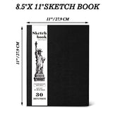 Sketch Book - Hardcover Sketch Pad, Mixed Media Sketchbook(2 Pack), 8.5" x 11" Sketchbooks for Kids, Adults, Artists and Amateurs, Drawing Pad 58 lb/160 GSM, Use with Pens, Pencils and More