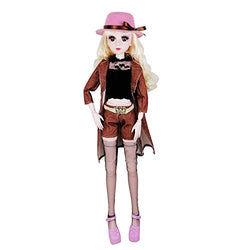 EVA BJD 57cm 22 Inch Doll Jointed Dolls - Including Clothes with Wig, Shoes,Accessories for Girls Gift (Casual Wear-Pink)