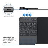 HUION Inspiroy Keydial KD200 Bluetooth 5.0-Wireless Graphics Drawing Tablet with Keyboard Dial 5 Customized Express Keys Battery-Free Stylus PW517 Tilt for PC, Mac, Android, 8.9x5.6inch Pen Tablet