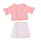 Baoblaze Girl's Dream Lovely Dolls Dress Up Suits Pink Top And White Skirt For 1/6 BJD Blythe Dolls