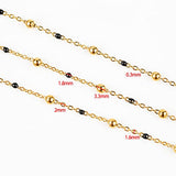 UMAOKANG 16.4 Feet Gold Chain for Jewelry Making Golden Black Ball Bead Link Chain Roll Necklace Anklet DIY Jewelry Supplies with Lobster Clasps and Jump Rings Bulk