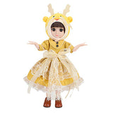LoveinDIY 14.2 Inch BJD American Doll with Cloth Dress Up Girl Figure for DIY Customizing - Dragon