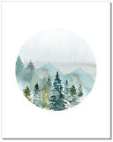 Forest Landscape Art Prints- Nature Wall Decor - Set of 3-8x10 - Unframed